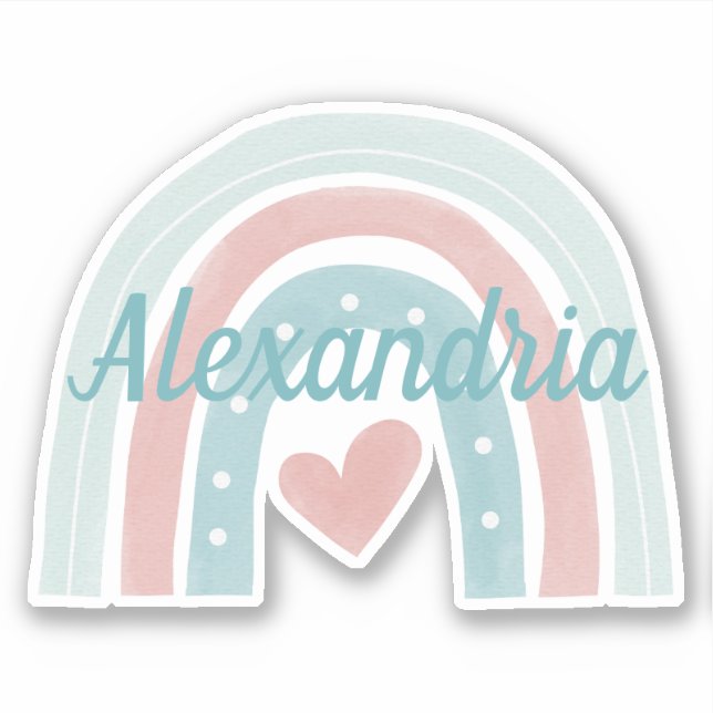 Rise Above Monogram Bohemian Rainbow  Sticker (Front)