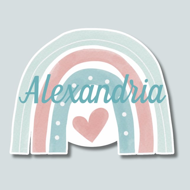 Rise Above Monogram Bohemian Rainbow Waterproof Sticker (Creator Uploaded)