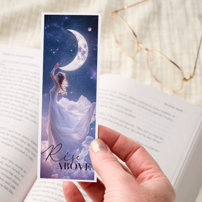 Rise Above Motivational Bookmark (Hand)