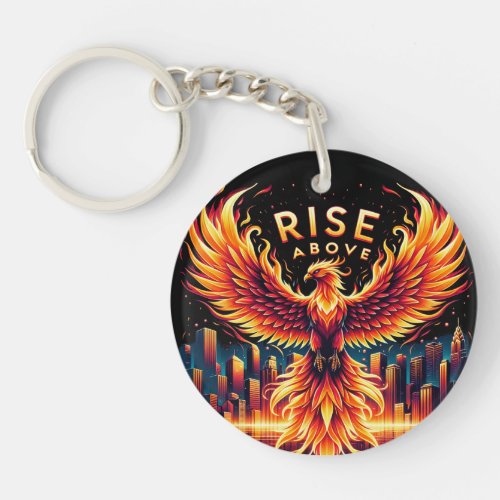 Rise Above Phoenix Keychain