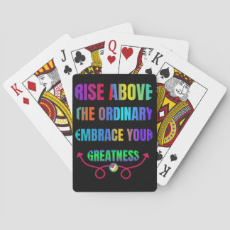 Rise Above the Ordinary Embrace your Greatness Poker Cards
