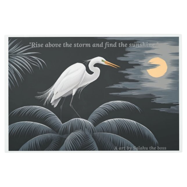 Rise Above the Storm, Find the Sunshine Metal Print (Front)