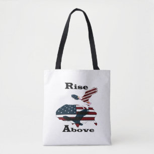 Rise above tote bag