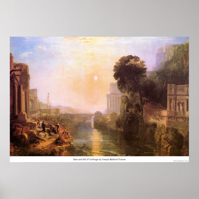 Rise and fall of Carthage by Joseph Mallord Turner Poster (Front)
