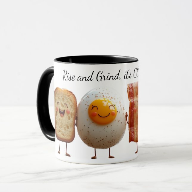 Rise and Grind Two-tone coffee mug (Front Left)