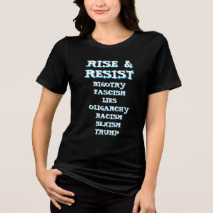 Rise and Resist   Anti Donald Trump Tri-Blend Shirt