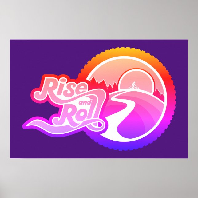 rise and roll cyclist poster (Front)