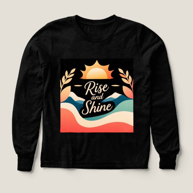 Rise and Shine: A Fresh Start Tri-Blend Shirts (Design Front)