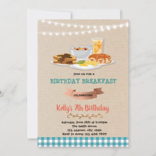 Rise and shine birthday party invitation