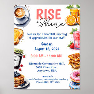 Rise and shine breakfast  poster
