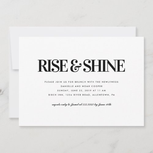 Rise and Shine Brunch Invitation