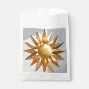 Rise and shine gold star favor bag