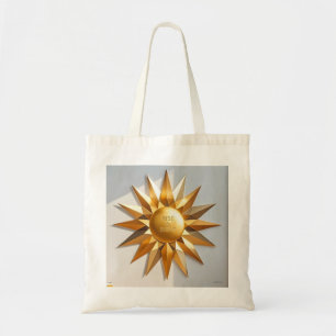 Rise and shine gold star tote bag