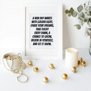 Rise and Shine Inspirational Mini Poem Poster