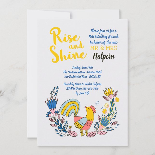 Rise and Shine Invitation (Front)
