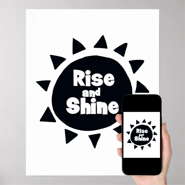 Rise and Shine Nursery Poster Zazzle