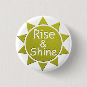 Rise And Shine Paper Cut Art Print Button