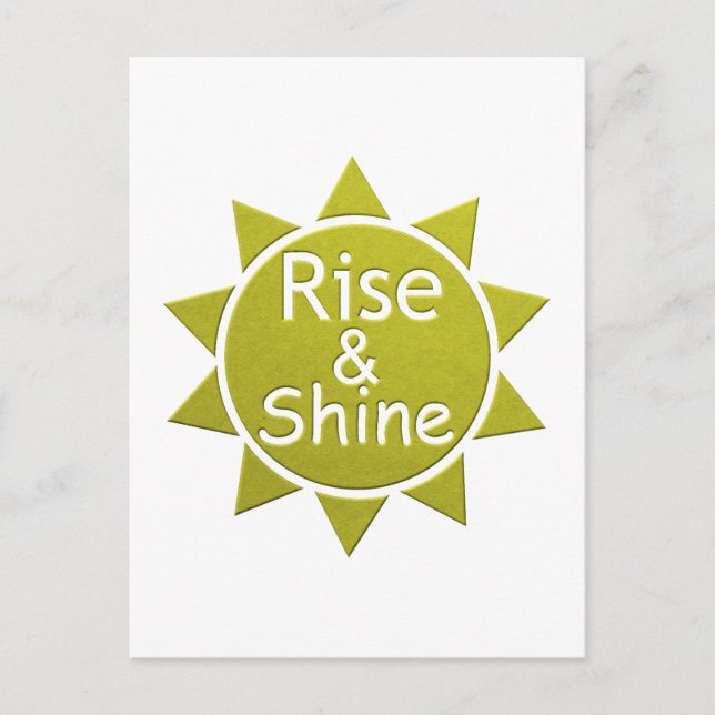 Rise And Shine Paper Cut Art Print Postcard (Front)