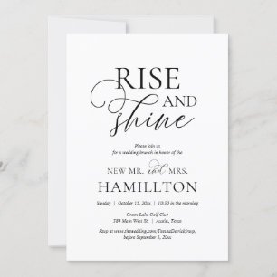 Rise and Shine, Post wedding Brunch Celebration In Invitation