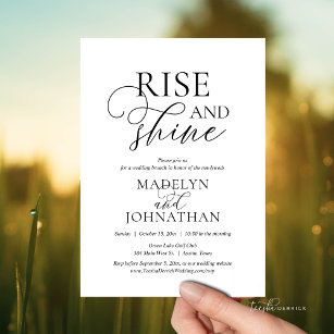 Rise and Shine, Post wedding Brunch Celebration Invitation