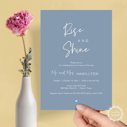 Rise and Shine Post wedding Brunch Invitation