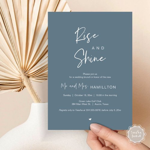 Rise and Shine Post wedding Brunch Invitation