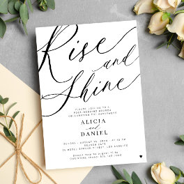 Rise and shine post wedding brunch party invitation