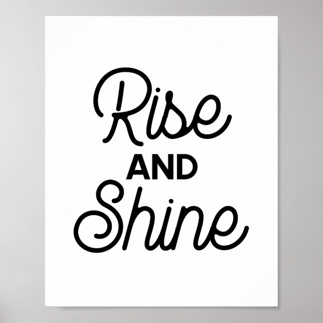 Rise and shine poster (Front)
