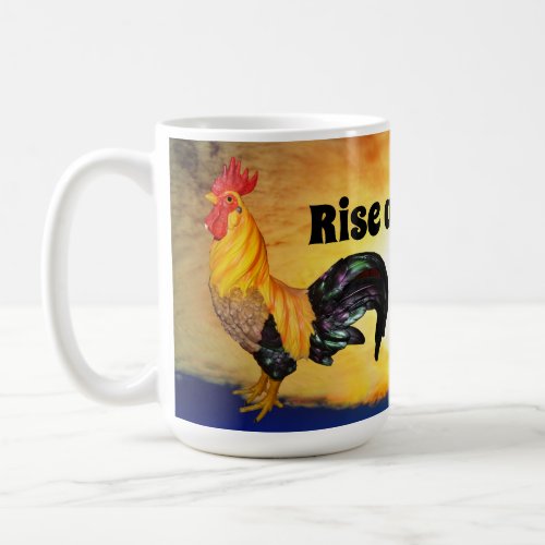 Rise and shine rooster mug