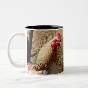 Rise and Shine Rooster Two-Tone Coffee Mug