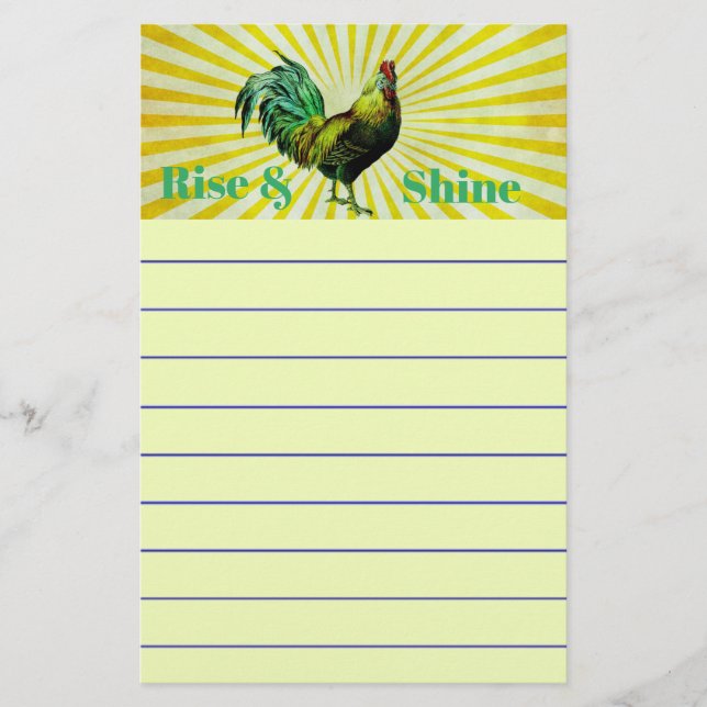 Rise and Shine Stationery (Front)