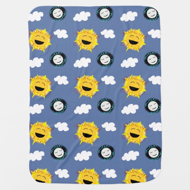 Rise and Shine/Sweet Dreams Swaddle Blanket (Front)