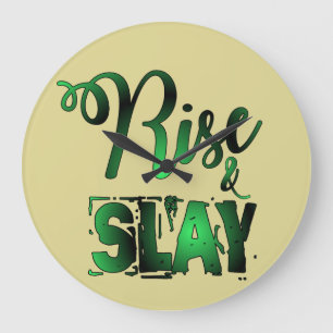 Rise And Slay Large Clock