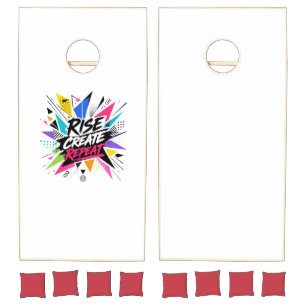 Rise Create Repeat Inspirational Motivational Quot Cornhole Set