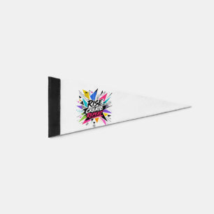 Rise Create Repeat Inspirational Motivational Quot Pennant Flag