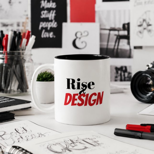 Rise & Design Two-Tone Coffee Mug (Creator Uploaded)