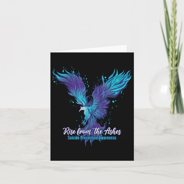 Rise From The Ashes, Suicide Prevention Awareness  Card (Front)