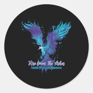 Rise From The Ashes, Suicide Prevention Awareness  Classic Round Sticker