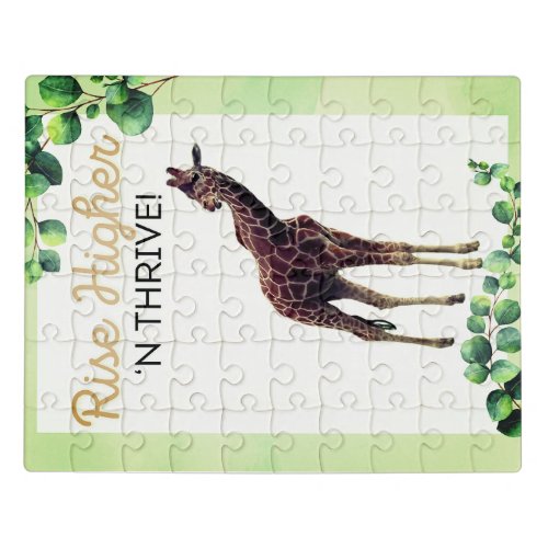 Rise Higher  Thrive Giraffe  Jigsaw Puzzle