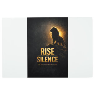 Rise in Silence – Motivational Lion Meal Wall Art