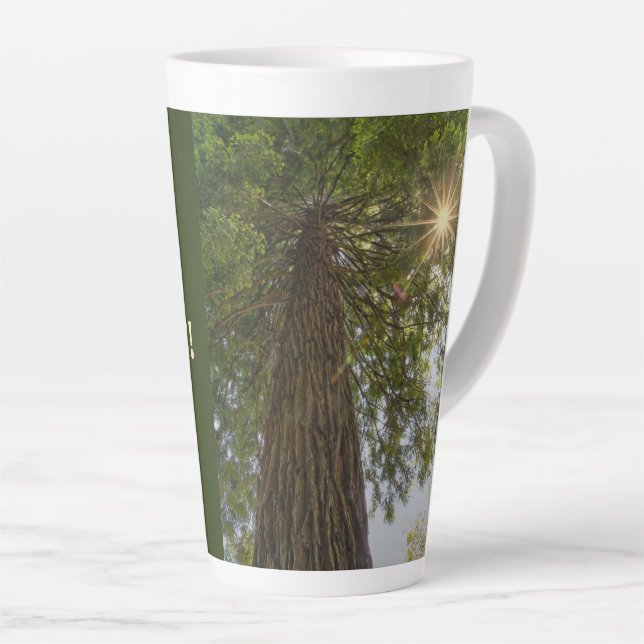 RISE Inspirational Photo of a  Sequoia Tree Latte Mug (Right Angle)