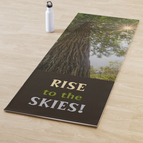 RISE Inspirational Photo of a Tree to the Sky Yoga Mat