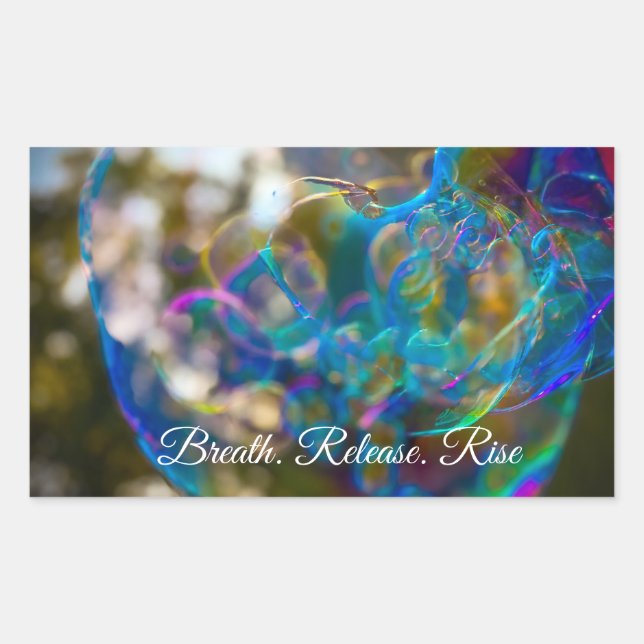 Rise like a bubble (stickers) rectangular sticker (Front)
