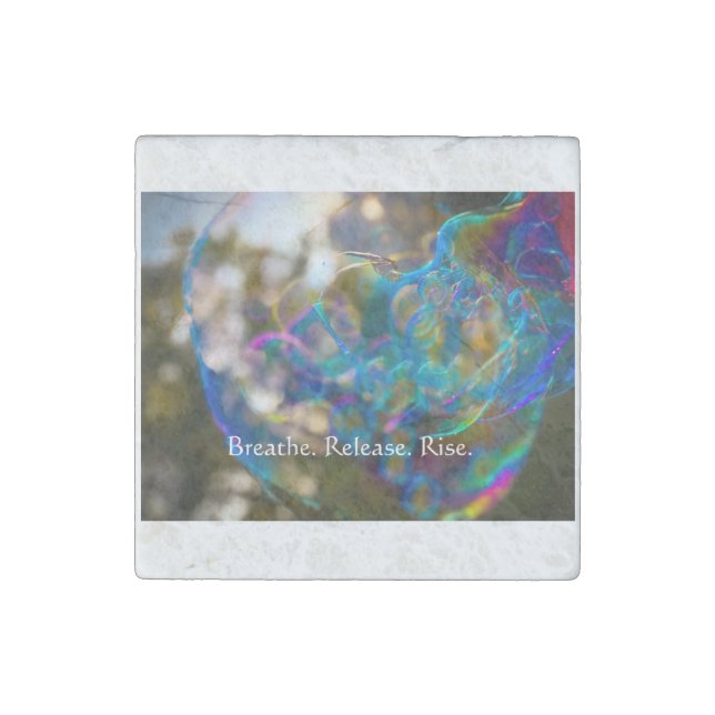 Rise Like a Bubble Stone Magnet (Front)