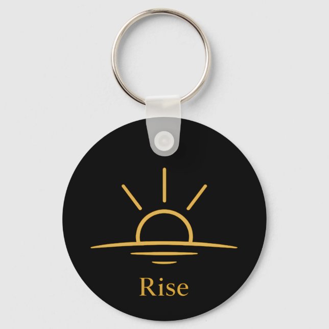 Rise — Minimalist Sunrise Keychain (Front)