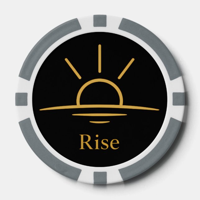 Rise — Minimalist Sunrise Poker Chips (Front)