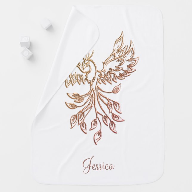 Rise of the Phoenix baby name Baby Blanket (In Situ)