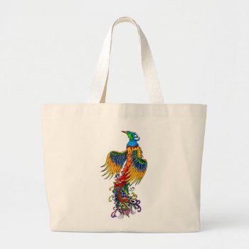 Rise Of The Phoenix Large Tote Bag by ArtsofLove at Zazzle
