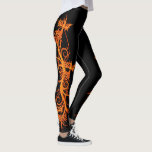 Rise of the Phoenix Leggings<br><div class="desc">Multiple Phoenix's rising on flames on a black background.</div>