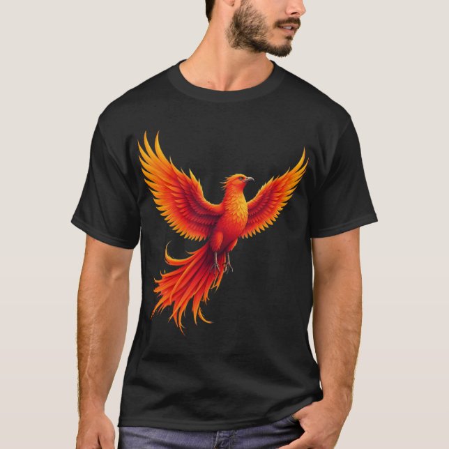 Rise of the Phoenix – Rebirth and Power Design T-Shirt (Front)